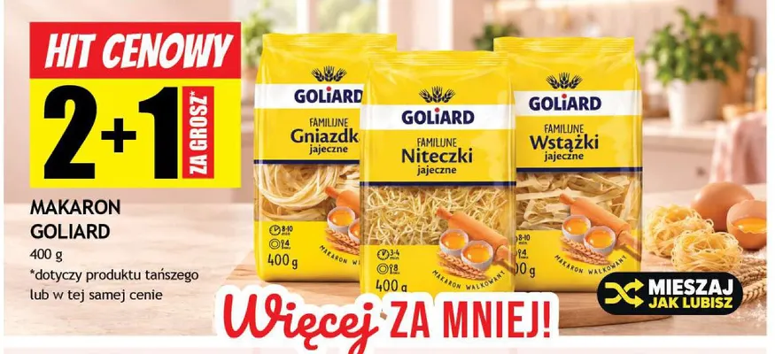 Makaron Familijne gniazdka jajeczne Goliard promocja w Gram Market