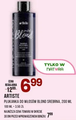 Płukanka do włosów blond srebrzystą promocja w Drogerie Natura
