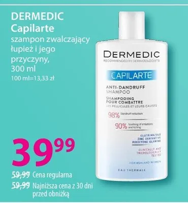 Capilarte szampon przeciwłojotokowy przeciw przetłuszczaniu promocja w Hebe