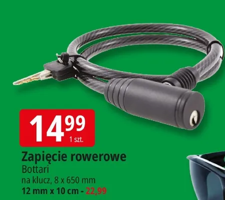 Zapięcie rowerowe na klucz 8x650mm promocja w Leclerc