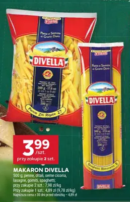 Makaron gomiti Divella promocja w Stokrotka