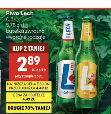 Piwo bezalkoholowe Lech promocja w Delikatesy Centrum