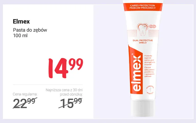 Pasta do zębów Elmex promocja w Rossmann