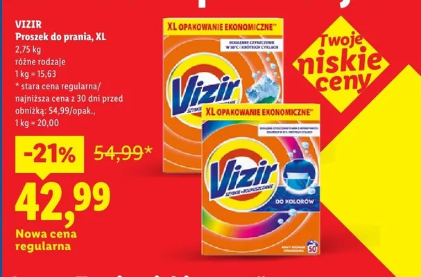 Proszek do prania XL Vizir promocja w Lidl