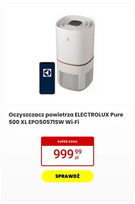 Oczyszczacz powietrza Electrolux Pure 500 XL promocja w Media Expert