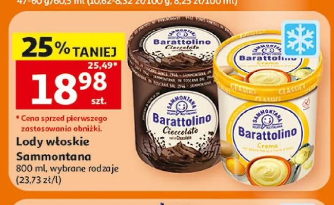 Lody włoskie Sammontana promocja w Auchan