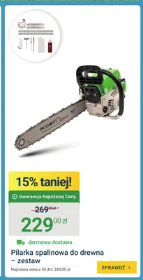 Pilarka spalinowa do drewna – zestaw promocja w ERLI