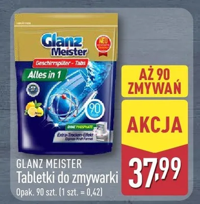 Tabletki do zmywarki Glanz Meister Alles in 1 promocja w Aldi
