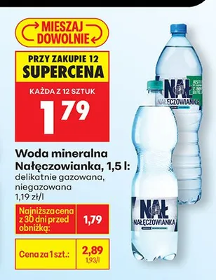Woda mineralna Nałęczowianka delikatnie gazowana promocja w Biedronka
