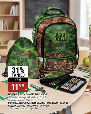 Piórnik z wyposażeniem Gaming Pixel Paso promocja w bi1