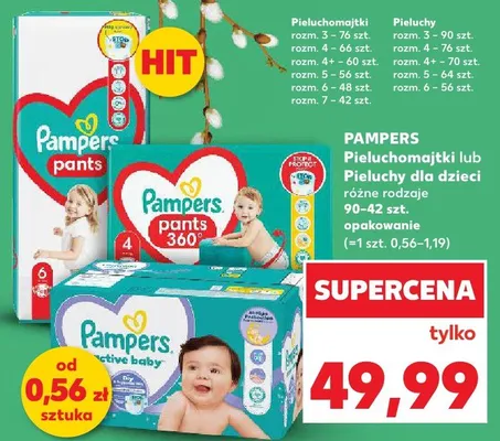 Pieluchomajki lub pieluchy dla dzieci różne rodzaje promocja w Kaufland