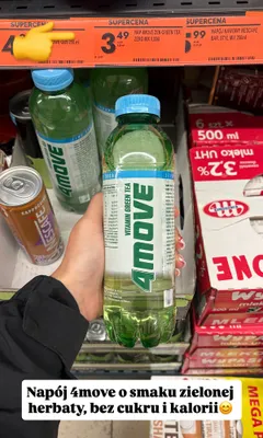 Napój 4MOVE Vitamin Green Tea Zero promocja w Biedronka