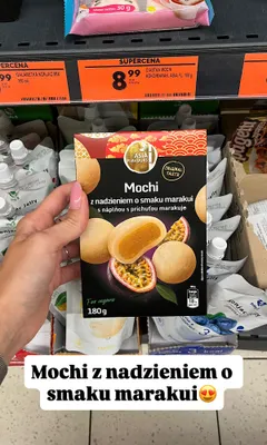 Ciastka mochi z nadzieniem o smaku marakui Asia Flavours promocja w Biedronka