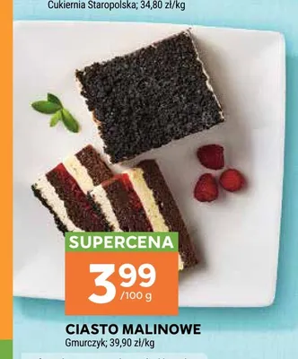 Ciasto malinowe Gmurczyk promocja w Stokrotka