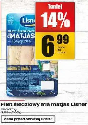 Filet śledziowy a'la matjas Lisner promocja w Supeco