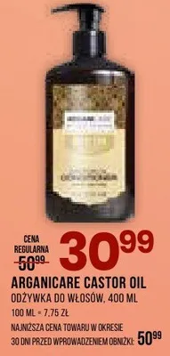 Odżywka do włosów Castor Oil Arganicare promocja w Drogerie Natura