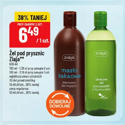 Żel pod prysznic Ziaja promocja w POLOmarket