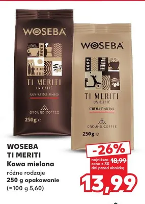 Kawa mielona Ti Meriti Gusto Raffinato Woseba promocja w Kaufland