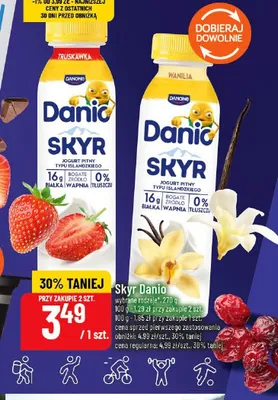 Jogurt pitny Danone Danio Skyr truskawka promocja w POLOmarket