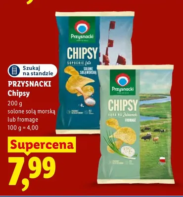 Chipsy o smaku fromage Przysnacki promocja w Lidl