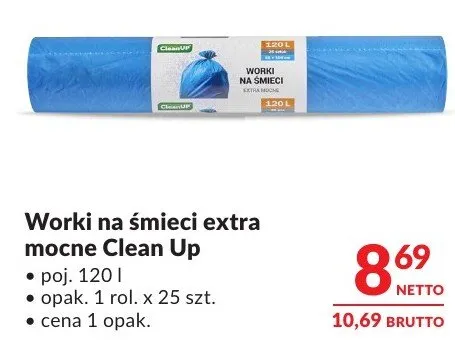 Worki na śmieci extra mocne Clean Up promocja w Makro