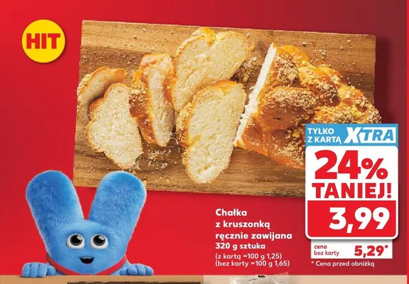 Chałka z kruszonką ręcznie zawijana promocja w Kaufland
