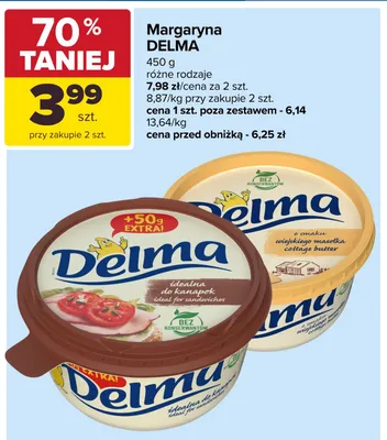Margaryna Delma promocja w Carrefour