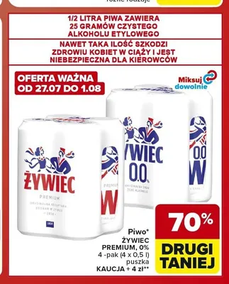 Piwo Żywiec Premium 4-pak promocja w Carrefour Market