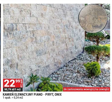Kamień elewacyjny Piano Piryt promocja w Merkury Market