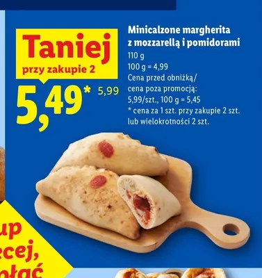 Minicalzone margherita z mozzarellą i pomidorami promocja w Lidl