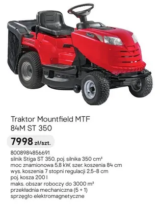 Traktor Mountfield MTF 84M ST 350 promocja w Castorama
