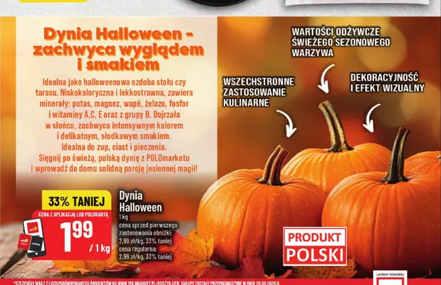 Dynia Halloween promocja w POLOmarket