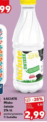 Mleko świeże 2% tł. pasteryzowane promocja w Kaufland