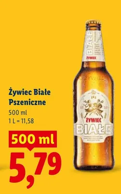 Piwo Białe Pszeniczne promocja w Lidl