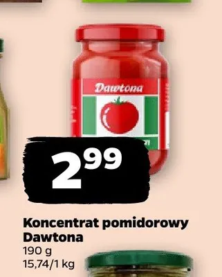 Koncentrat pomidorowy Dawtona promocja w Netto