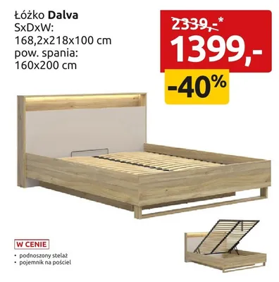 Łóżko Dalva promocja w Black Red White