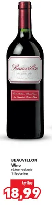 Wino Beauvillon Medium Dry promocja w Kaufland