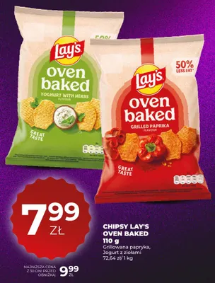 Chipsy Lay's Oven Baked Jogurt z ziołami promocja w Duży Ben