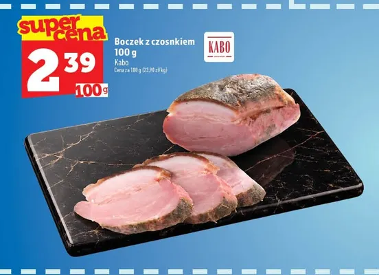 Boczek z czosnkiem Kabo promocja w TOPAZ