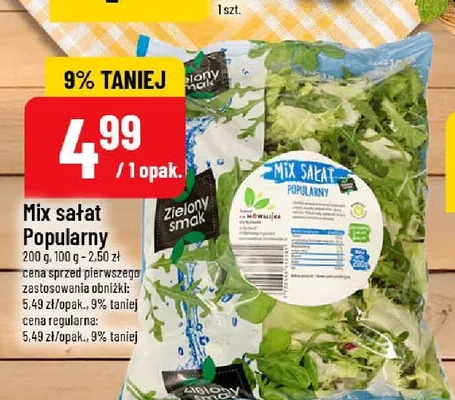 Mix sałat Popularny Zielony Smak promocja w POLOmarket