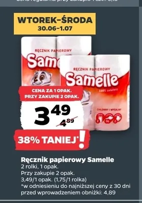 Ręcznik papierowy Samelle 2-pak promocja w Netto