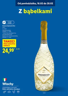 Prosecco Spumante Brut promocja w Lidl