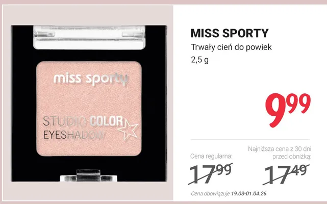 Trwały cień do powiek promocja w Rossmann