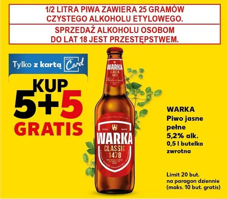 Piwo jasne pełne 5,2% alk.  promocja w Kaufland