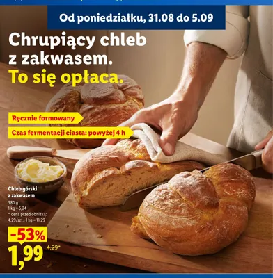Chleb górski z zakwasem promocja w Lidl