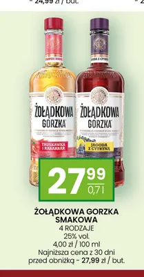 Żołądkowa Gorzka Smakowa truskawka i rabarbar promocja w Twój Market