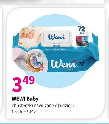 Chusteczki nawilżane dla dzieci Wewi Baby promocja w Drogerie Polskie