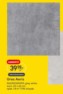 Płytka Gres Aeris grey, white promocja w Castorama