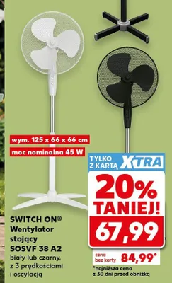 Wentylator stojący Switch On SOSVF 38 A2 czarny promocja w Kaufland