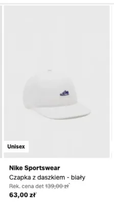 Czapka z daszkiem Nike Sportswear biała promocja w Lounge by Zalando